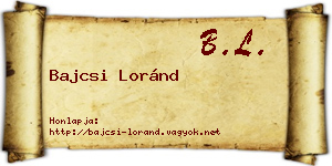 Bajcsi Loránd névjegykártya